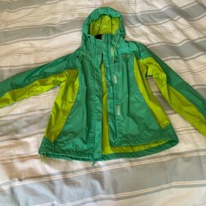 Columbia Green Raincoat Waterproof Hooded Performance